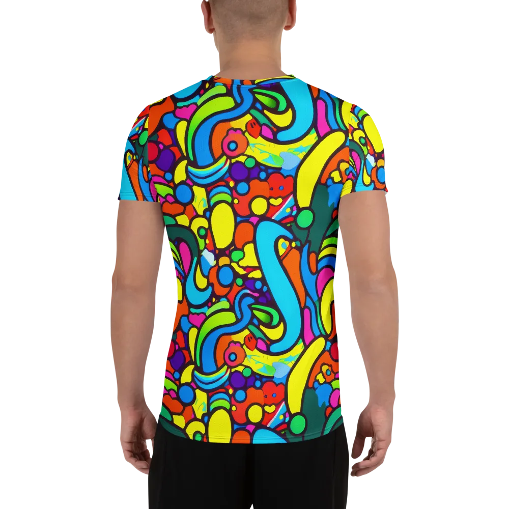 Chromadoodle Junction on Men's Athletic T-Shirt — Back