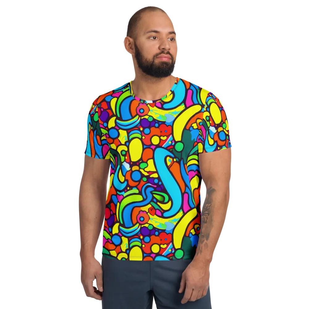 Chromadoodle Junction on Men's Athletic T-Shirt — Front