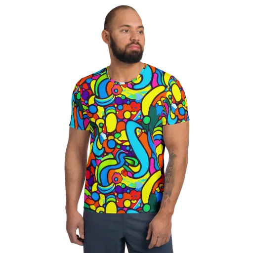 Chromadoodle Junction on a Men's Athletic T-Shirt