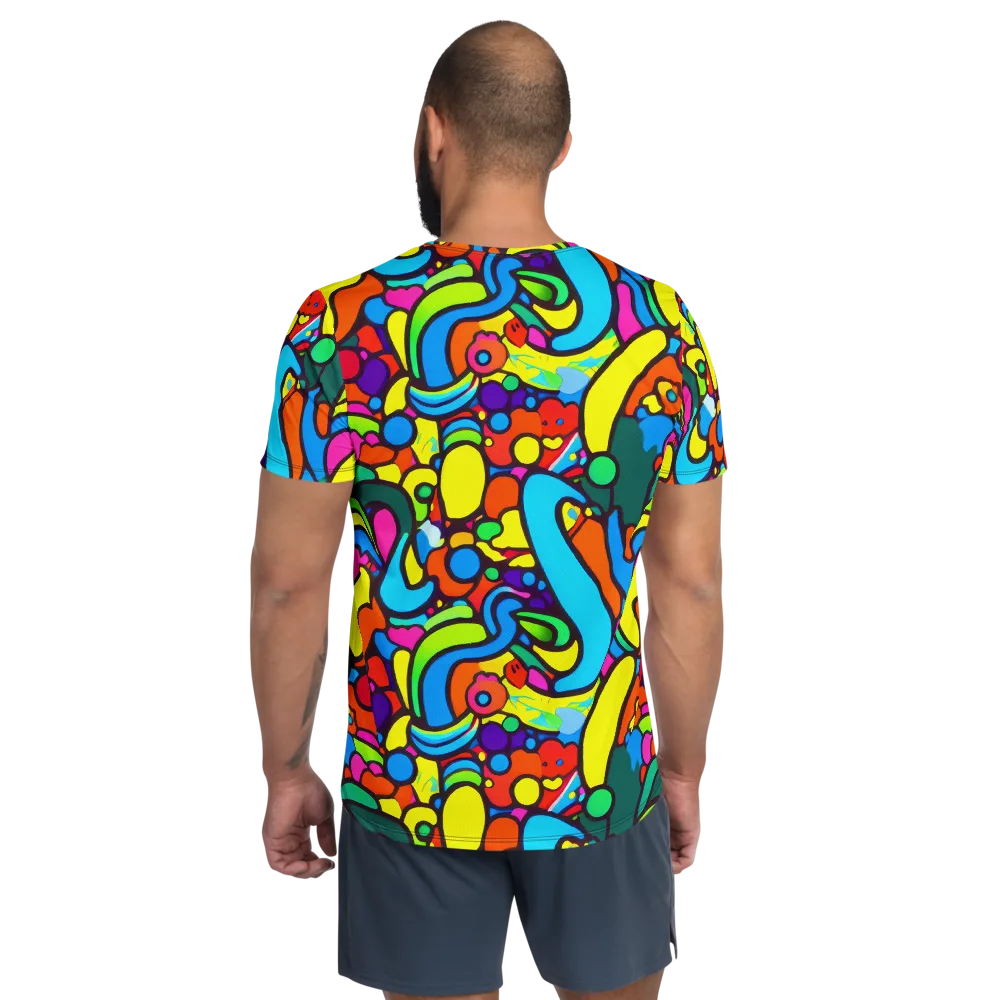 Chromadoodle Junction on Men's Athletic T-Shirt — Back