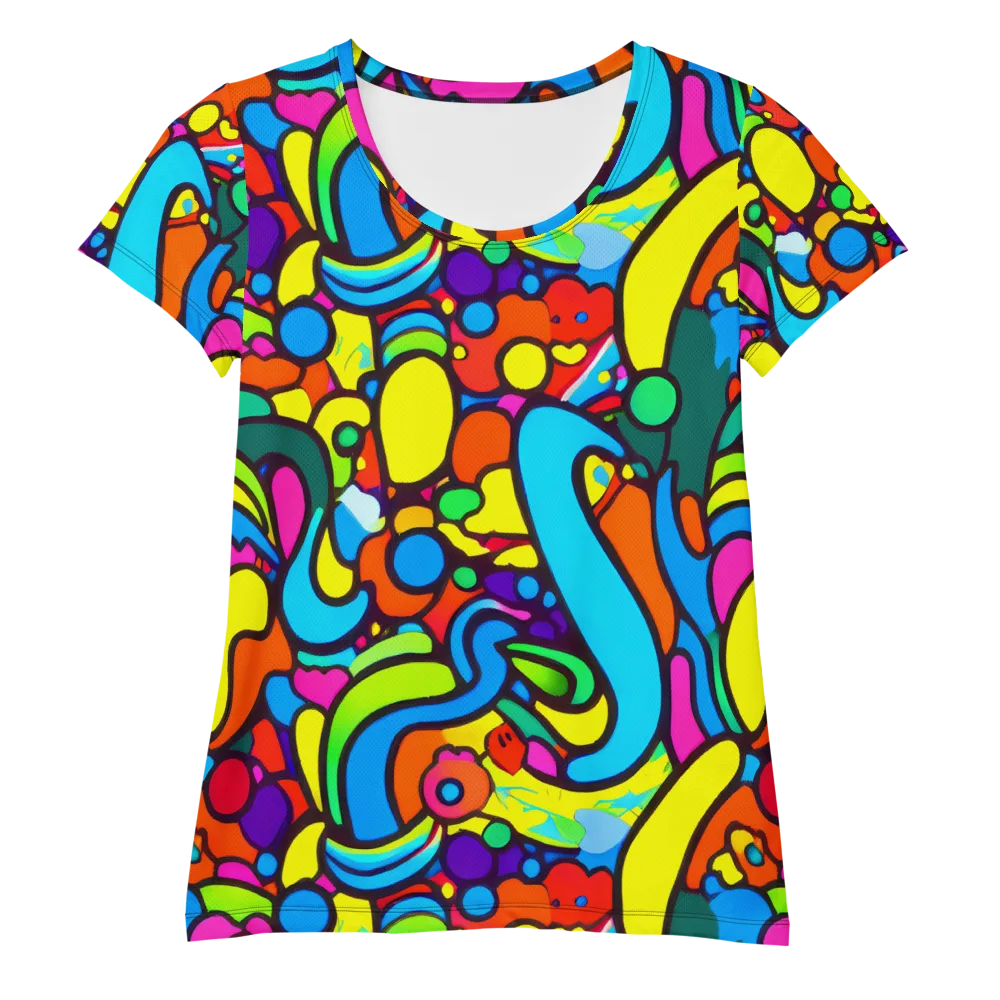 Chromadoodle Junction on Women's Athletic T-Shirt — Front
