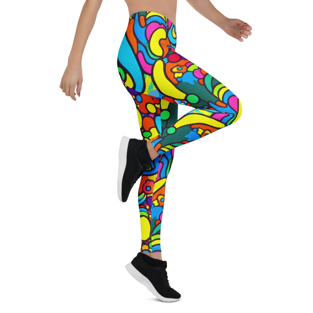 Chromadoodle Junction on Leggings — Right