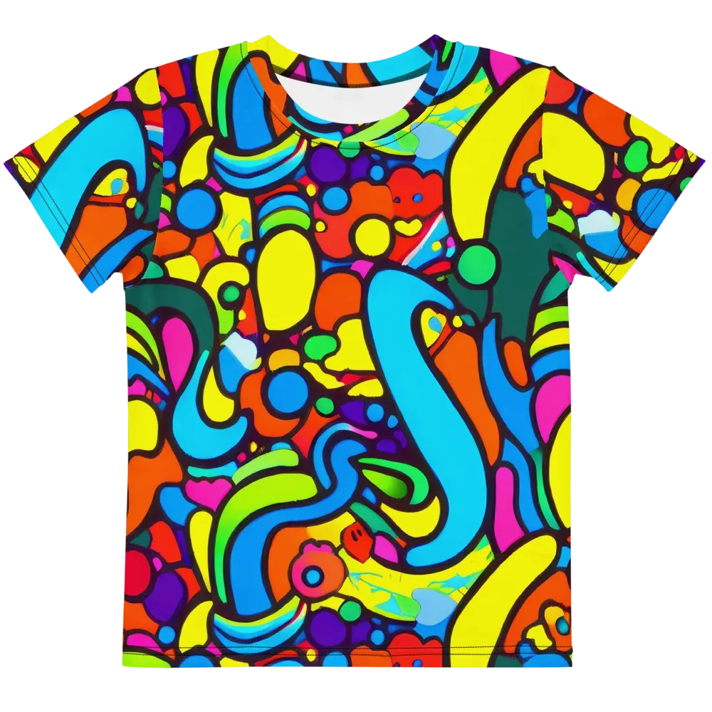 Chromadoodle Junction on Kids Crew Neck T-Shirt — Front