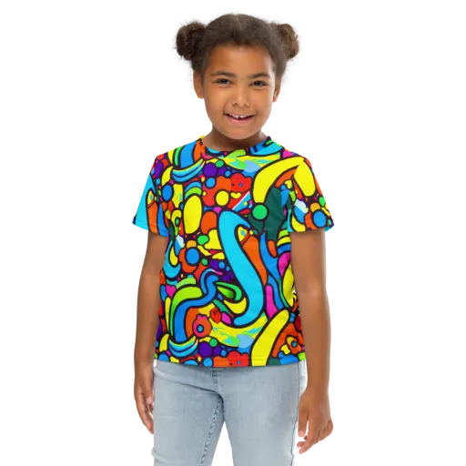 Chromadoodle Junction on a Kids Crew Neck T-Shirt