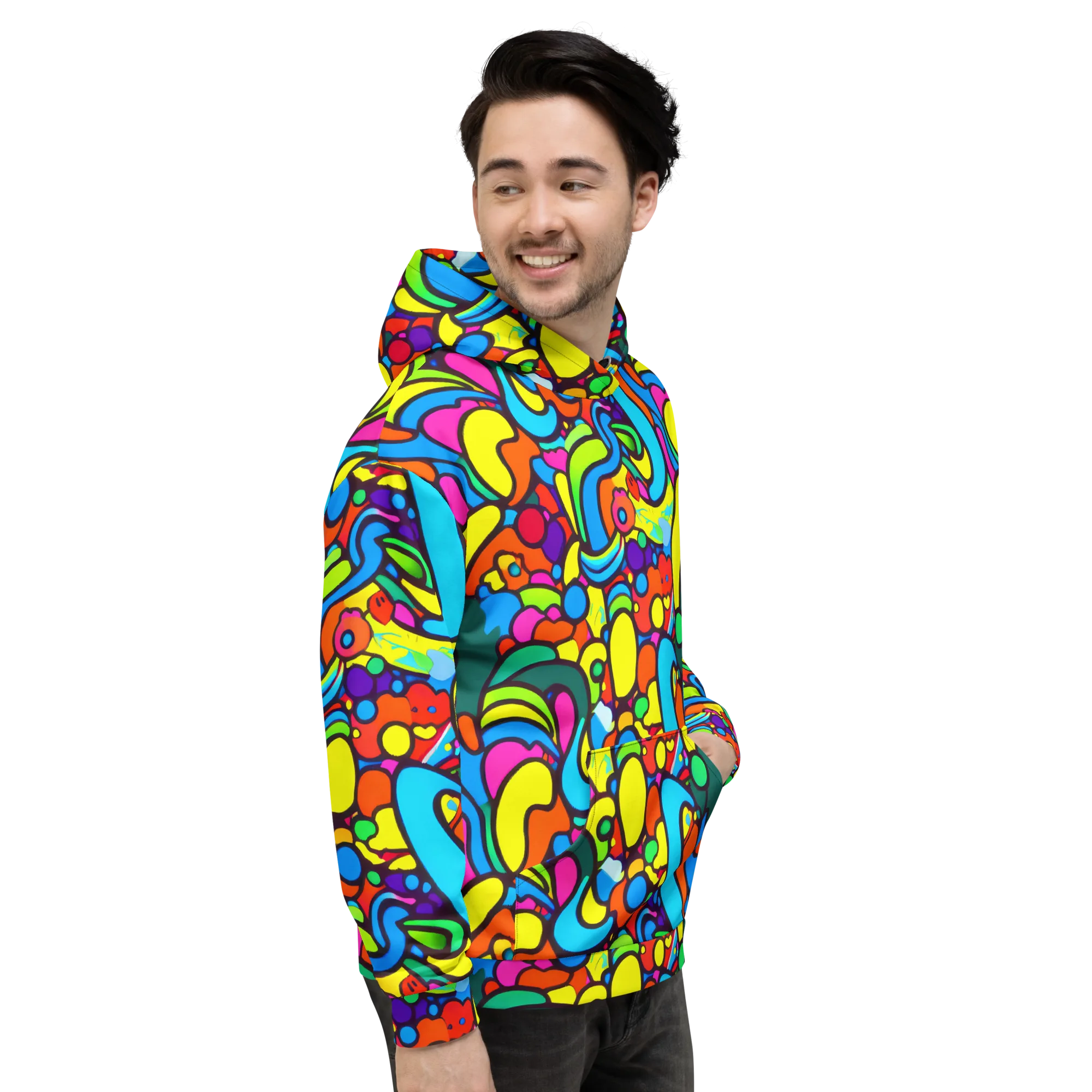 Chromadoodle Junction on Hoodie — Right