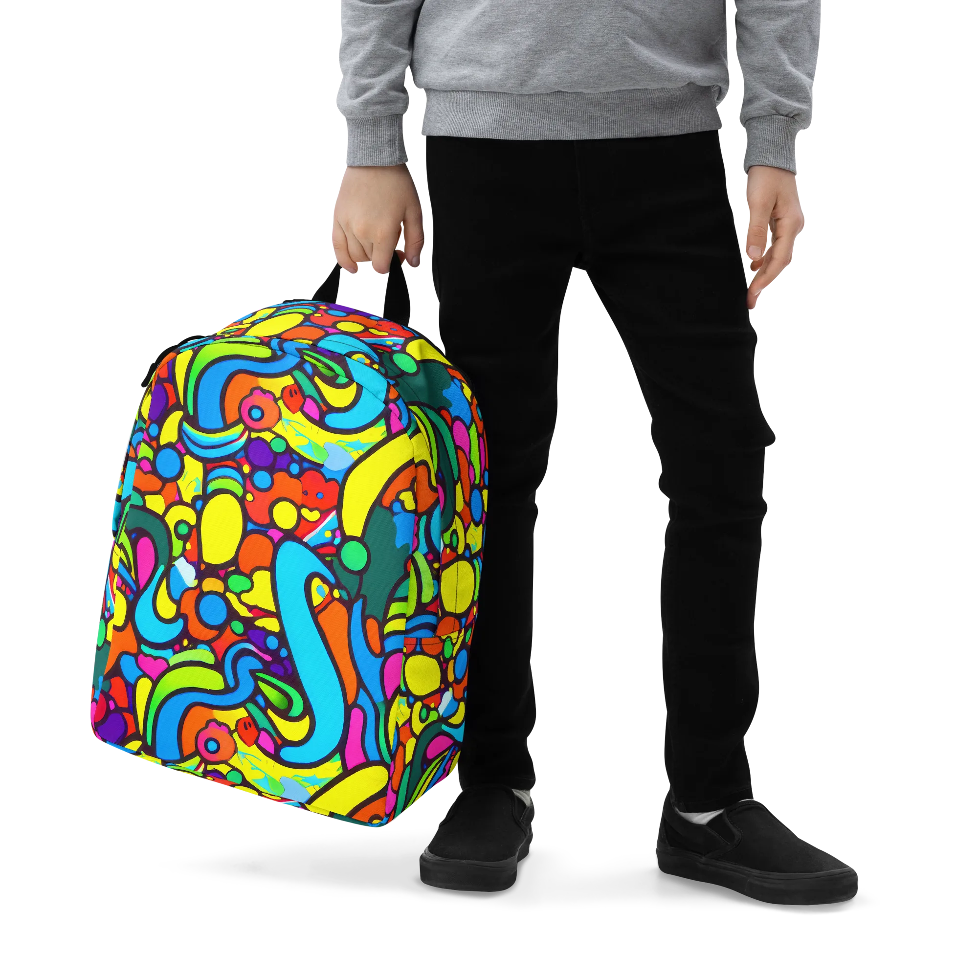 Chromadoodle Junction on Minimalist Backpack — Zoomed-in