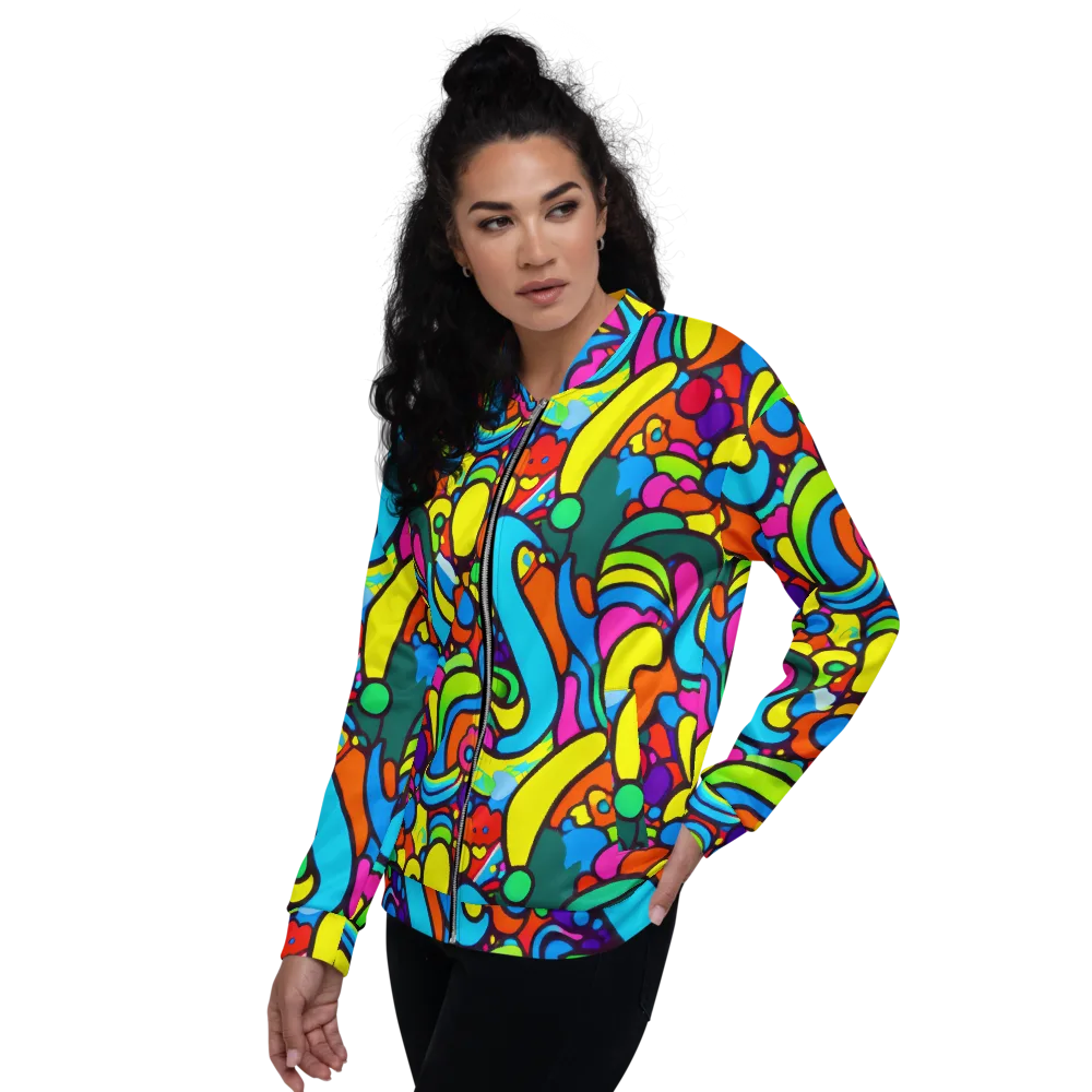 Chromadoodle Junction on Bomber Jacket — Left