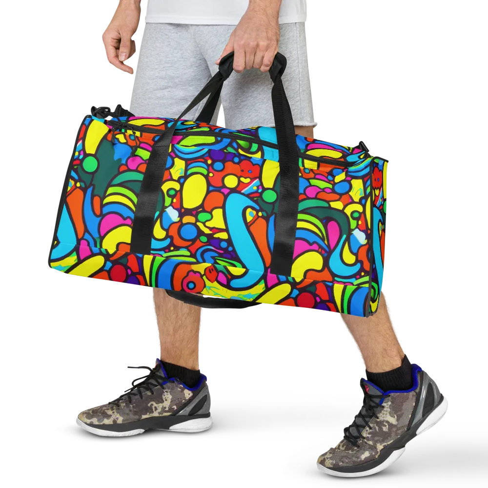 Chromadoodle Junction on Duffle Bag — Front