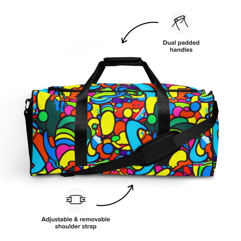 Chromadoodle Junction on Duffle Bag — Front
