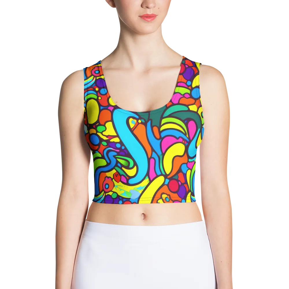 Chromadoodle Junction on Crop Top — Front