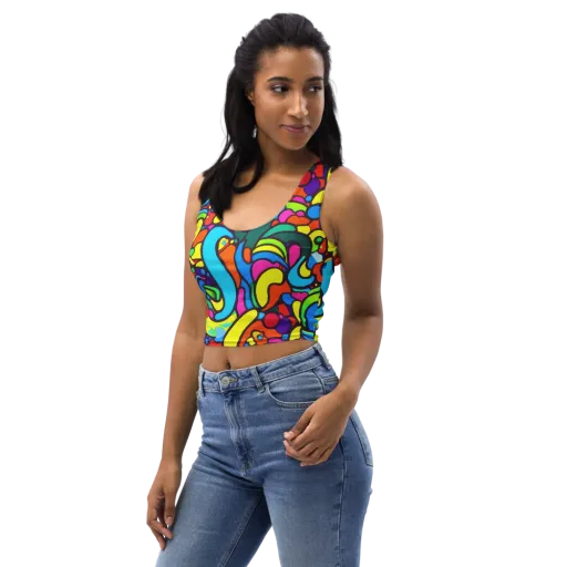 Chromadoodle Junction on a Crop Top