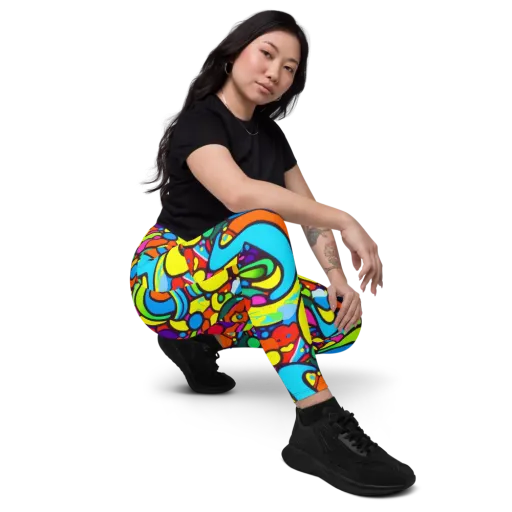 Chromadoodle Junction on a Leggings with Pockets