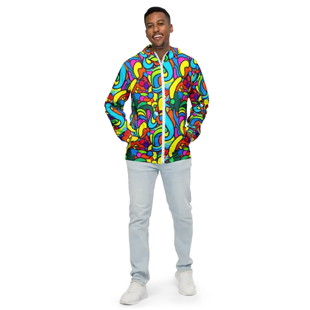 Chromadoodle Junction on Men's Windbreaker — Front