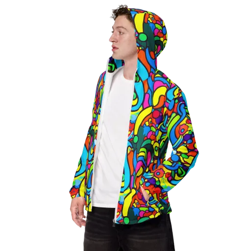 Chromadoodle Junction on a Men's Windbreaker