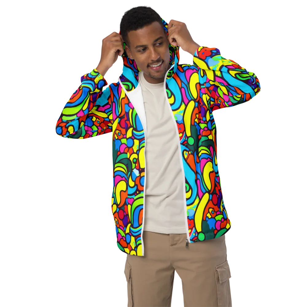 Chromadoodle Junction on Men's Windbreaker — Front
