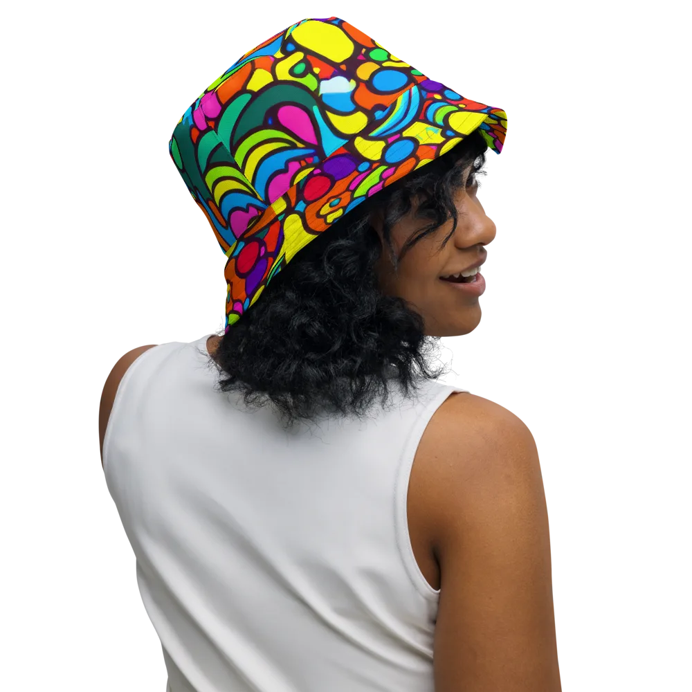 Chromadoodle Junction on Reversible Bucket Hat — Right Outside