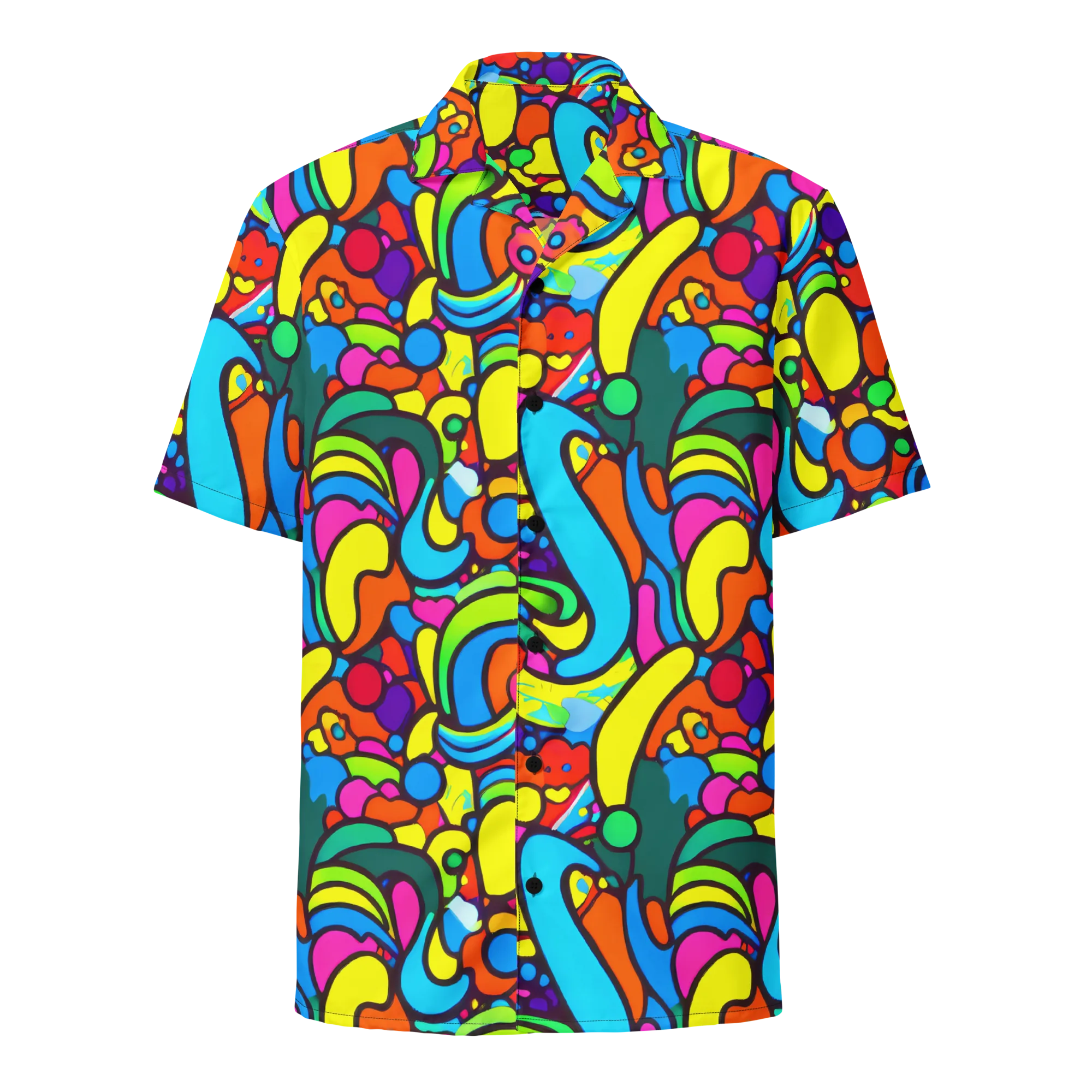 Chromadoodle Junction on Button Shirt — Front