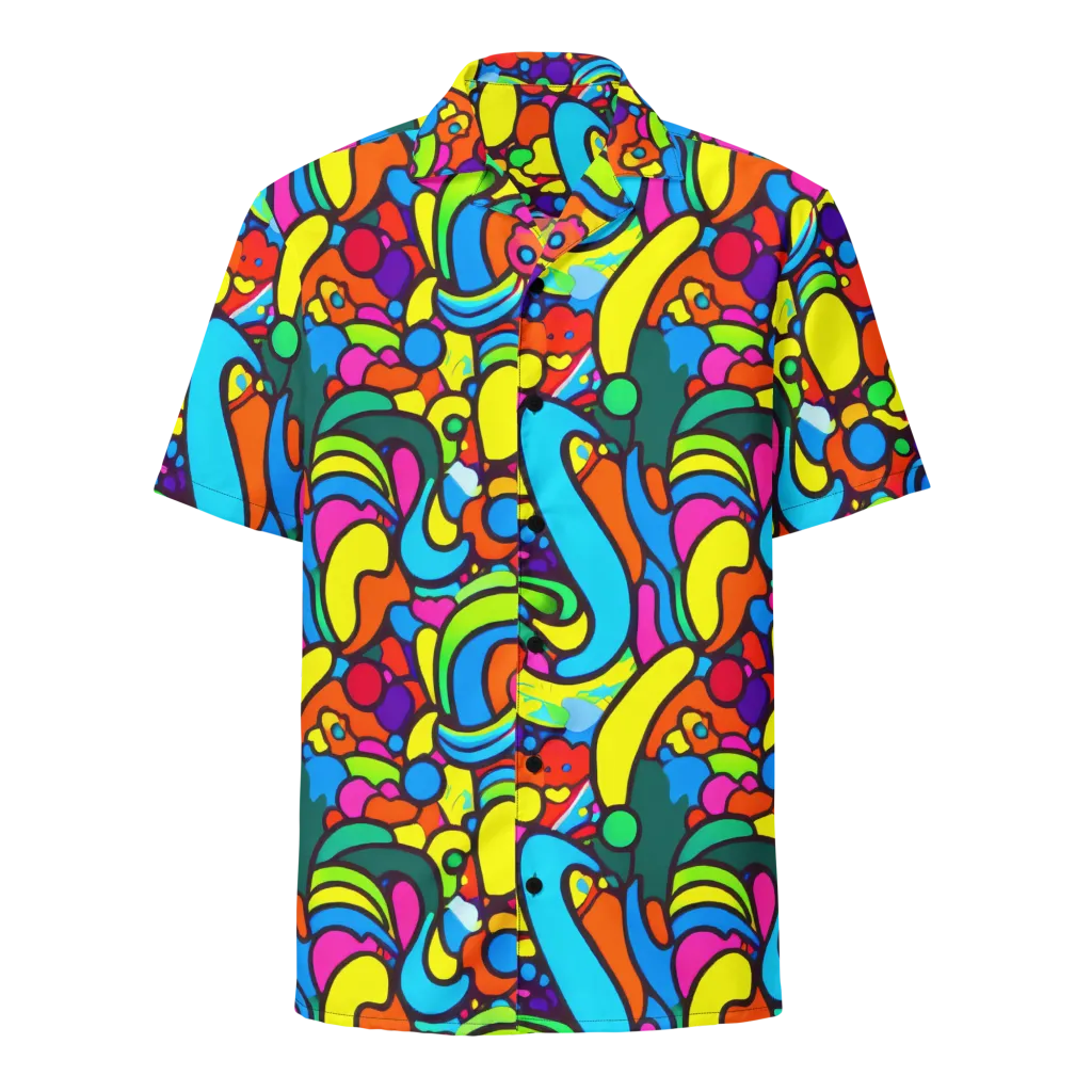 Chromadoodle Junction on Button Shirt — Front