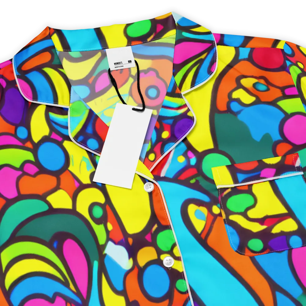 Chromadoodle Junction on Women's Short Sleeve Pajama Top — Product details