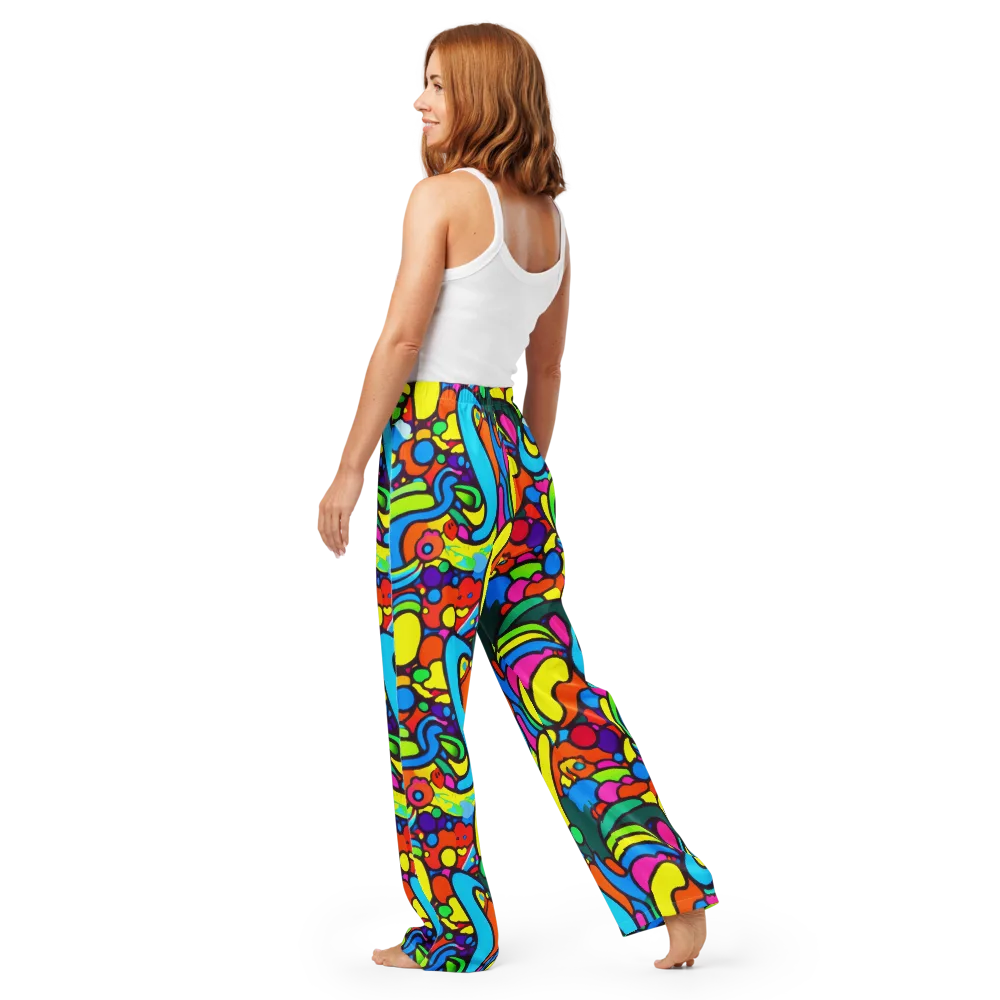 Chromadoodle Junction on Women's Pajama Pants — Back