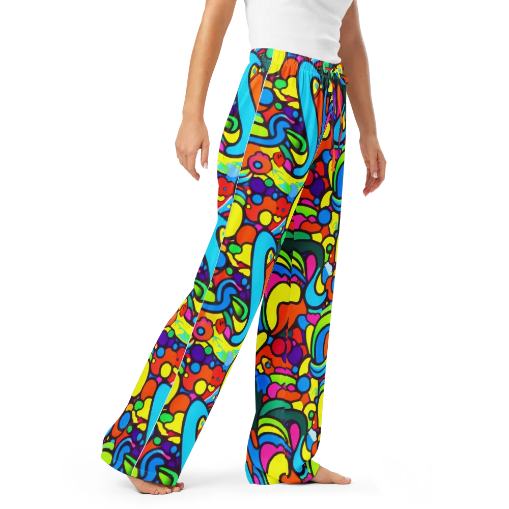 Chromadoodle Junction on Women's Pajama Pants — Right Front