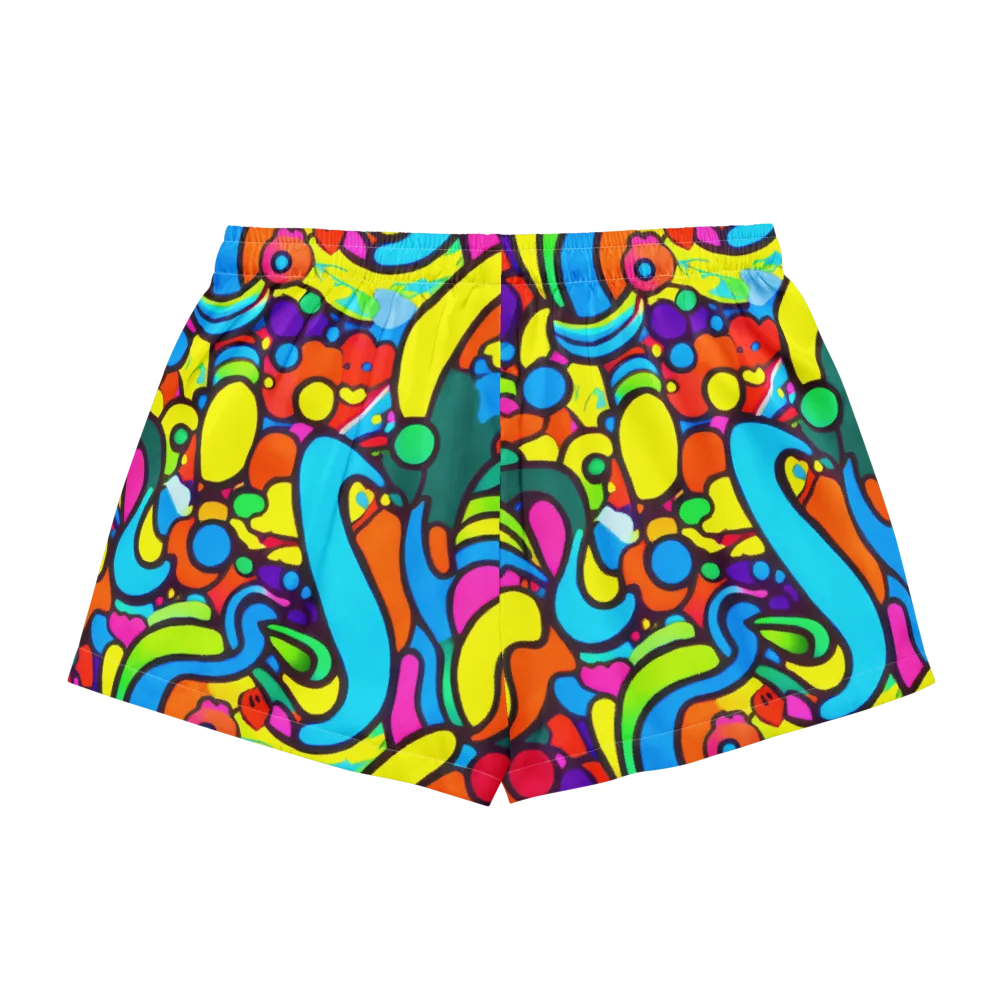 Chromadoodle Junction on Women's Pajama Shorts — Back