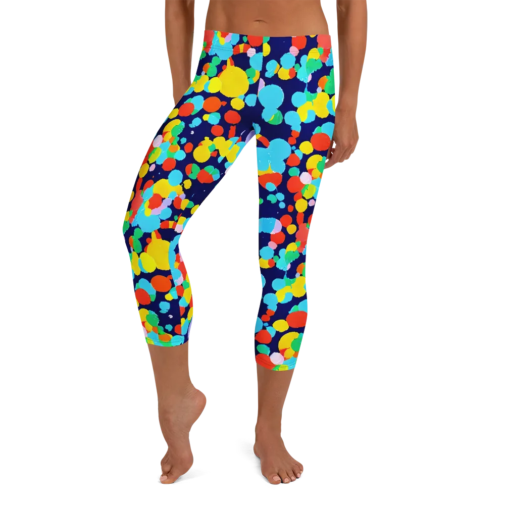 Bubble Spectrum on Capri Leggings — Front