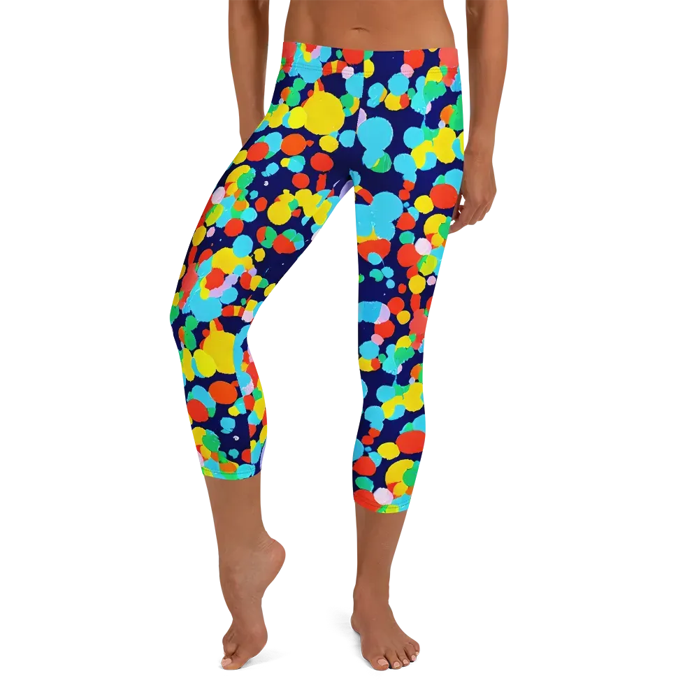 Bubble Spectrum on Capri Leggings — Front