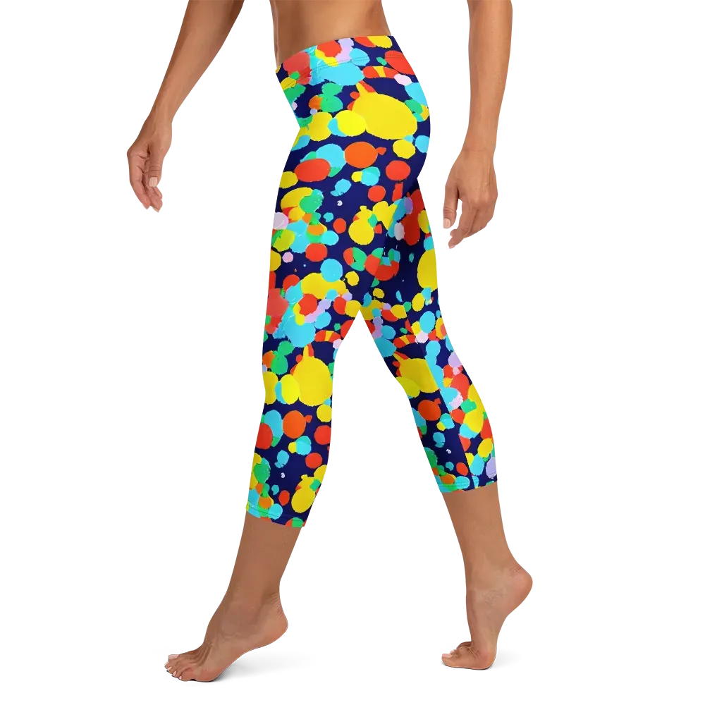 Bubble Spectrum on Capri Leggings — Left