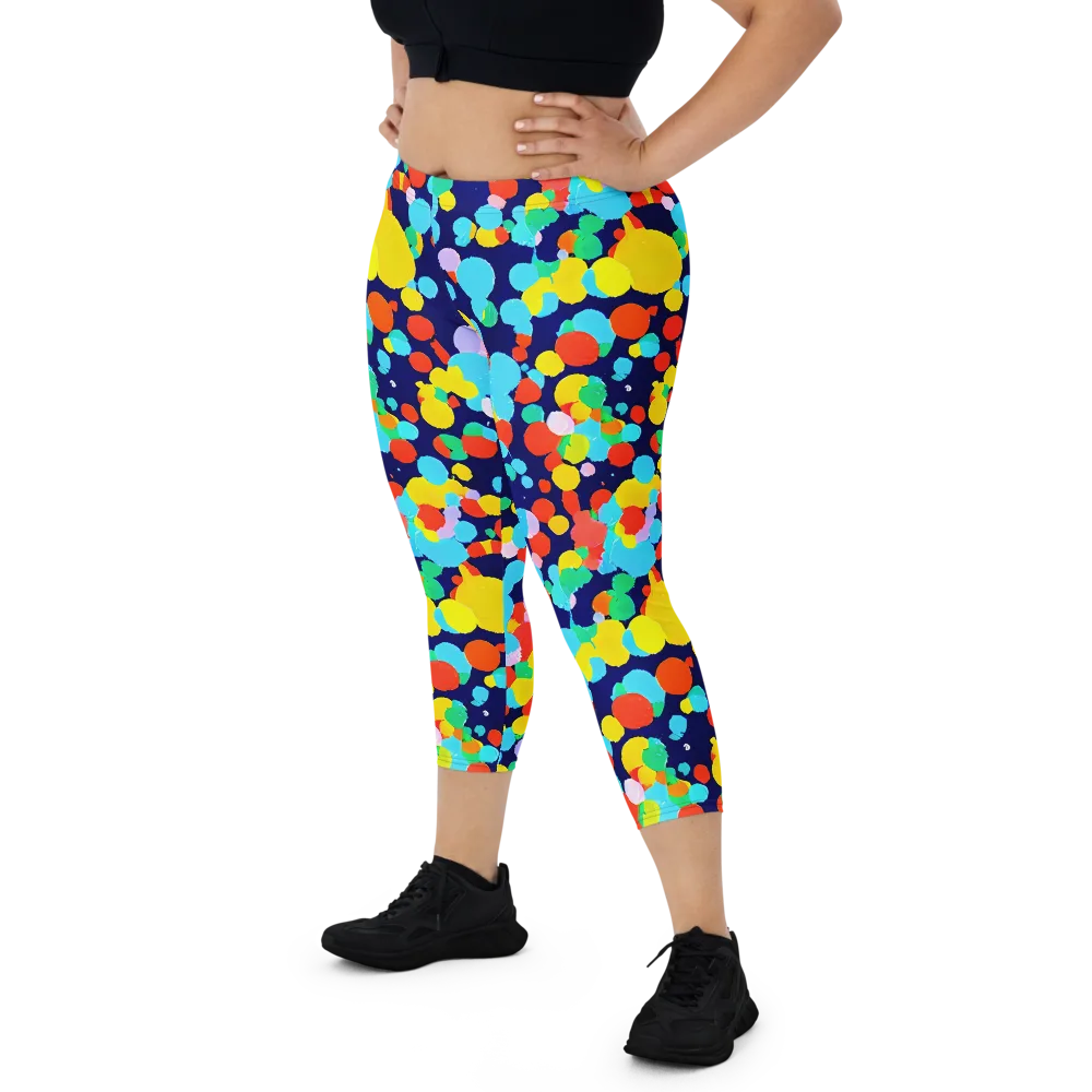 Bubble Spectrum on Capri Leggings — Front