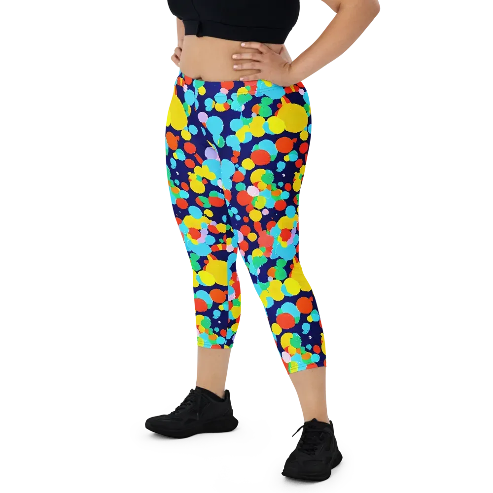 Bubble Spectrum on Capri Leggings — Front