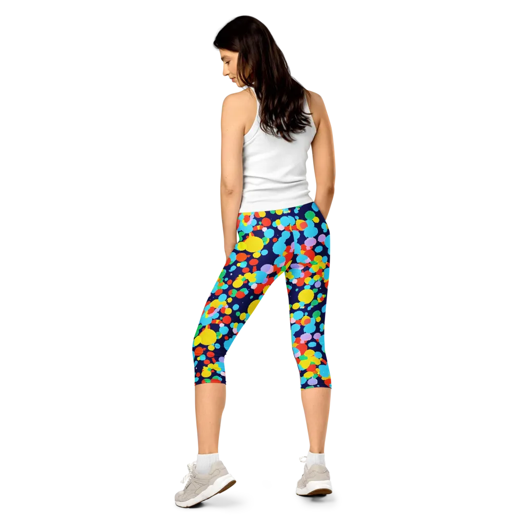 Bubble Spectrum on Capri Leggings — Back