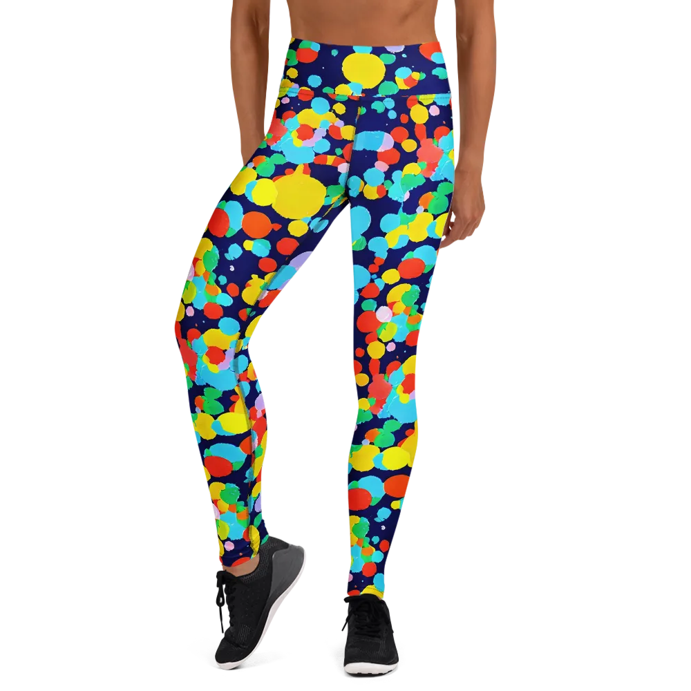 Bubble Spectrum on Yoga Leggings — Front