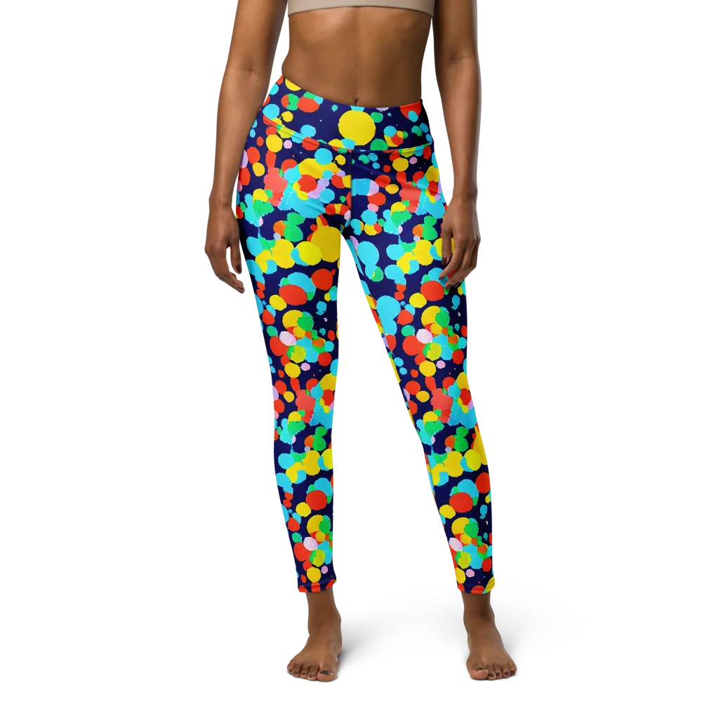Bubble Spectrum on Yoga Leggings — Front