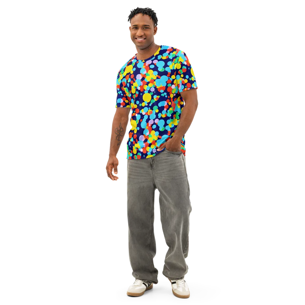 Bubble Spectrum on Men's Cotton Crew Neck T-Shirt — Front