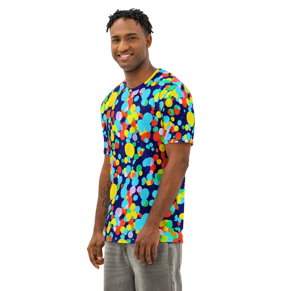 Bubble Spectrum on Men's Cotton Crew Neck T-Shirt — Left Front