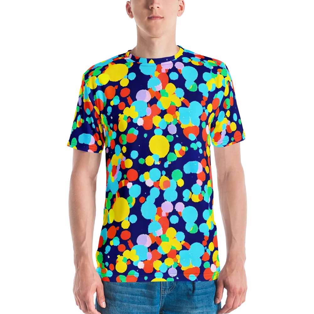 Bubble Spectrum on Men's Crew Neck T-Shirt — Front