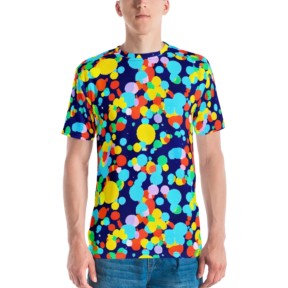 Bubble Spectrum on Men's Crew Neck T-Shirt — Front