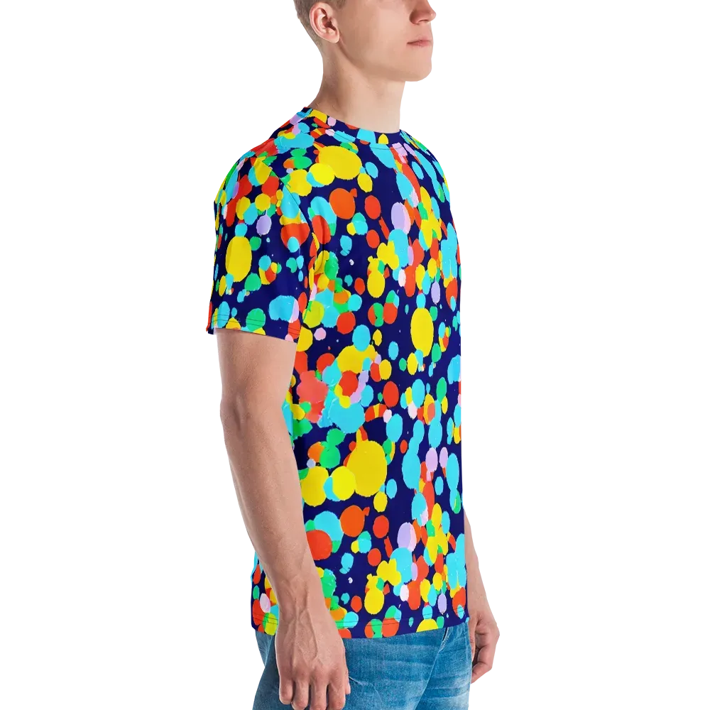 Bubble Spectrum on Men's Crew Neck T-Shirt — Right