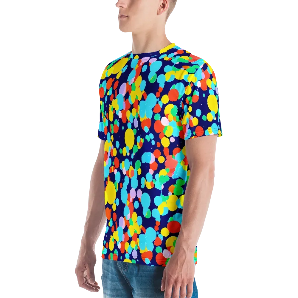 Bubble Spectrum on Men's Crew Neck T-Shirt — Left