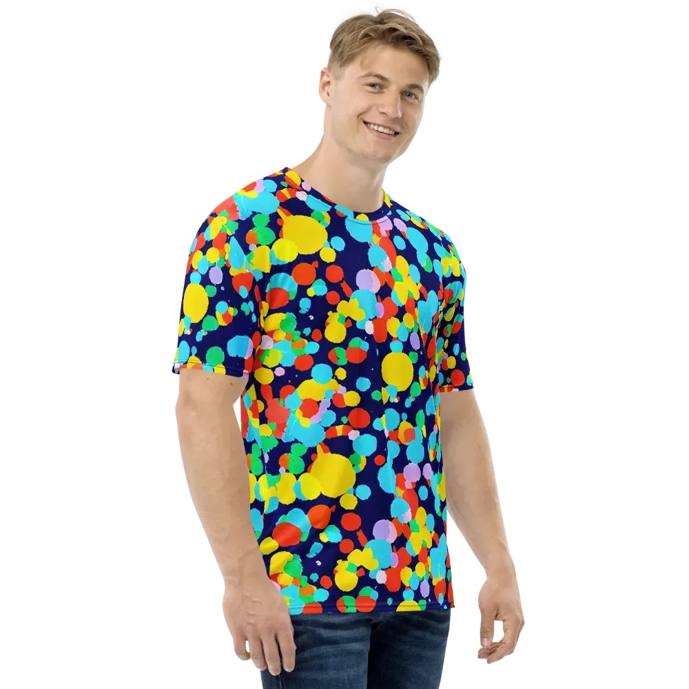 Bubble Spectrum on Men's Crew Neck T-Shirt — Right