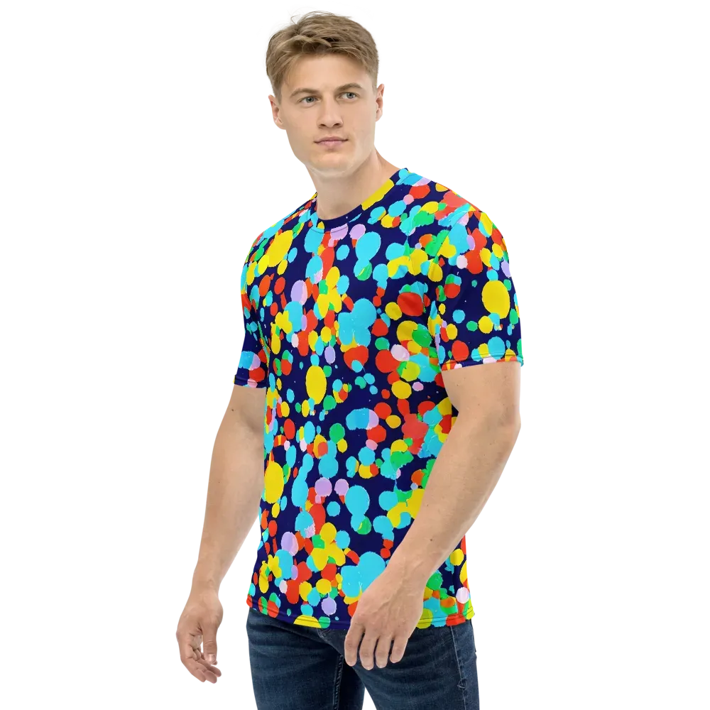 Bubble Spectrum on Men's Crew Neck T-Shirt — Left