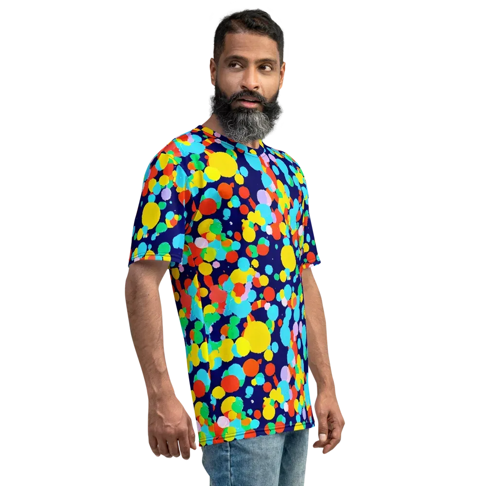 Bubble Spectrum on Men's Crew Neck T-Shirt — Right