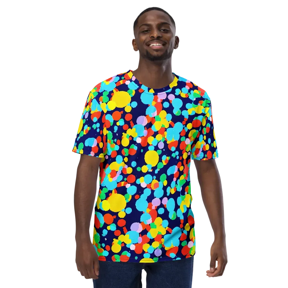 Bubble Spectrum on Men's Crew Neck T-Shirt — Front