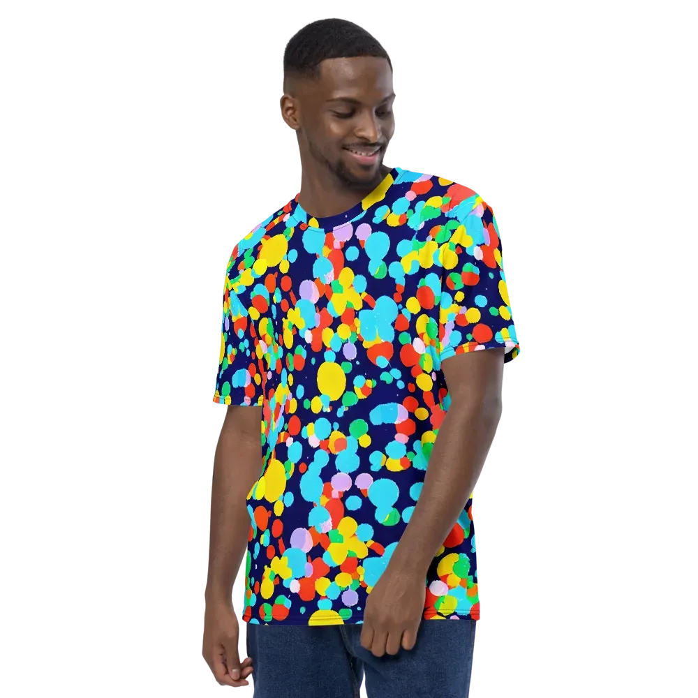 Bubble Spectrum on Men's Crew Neck T-Shirt — Left