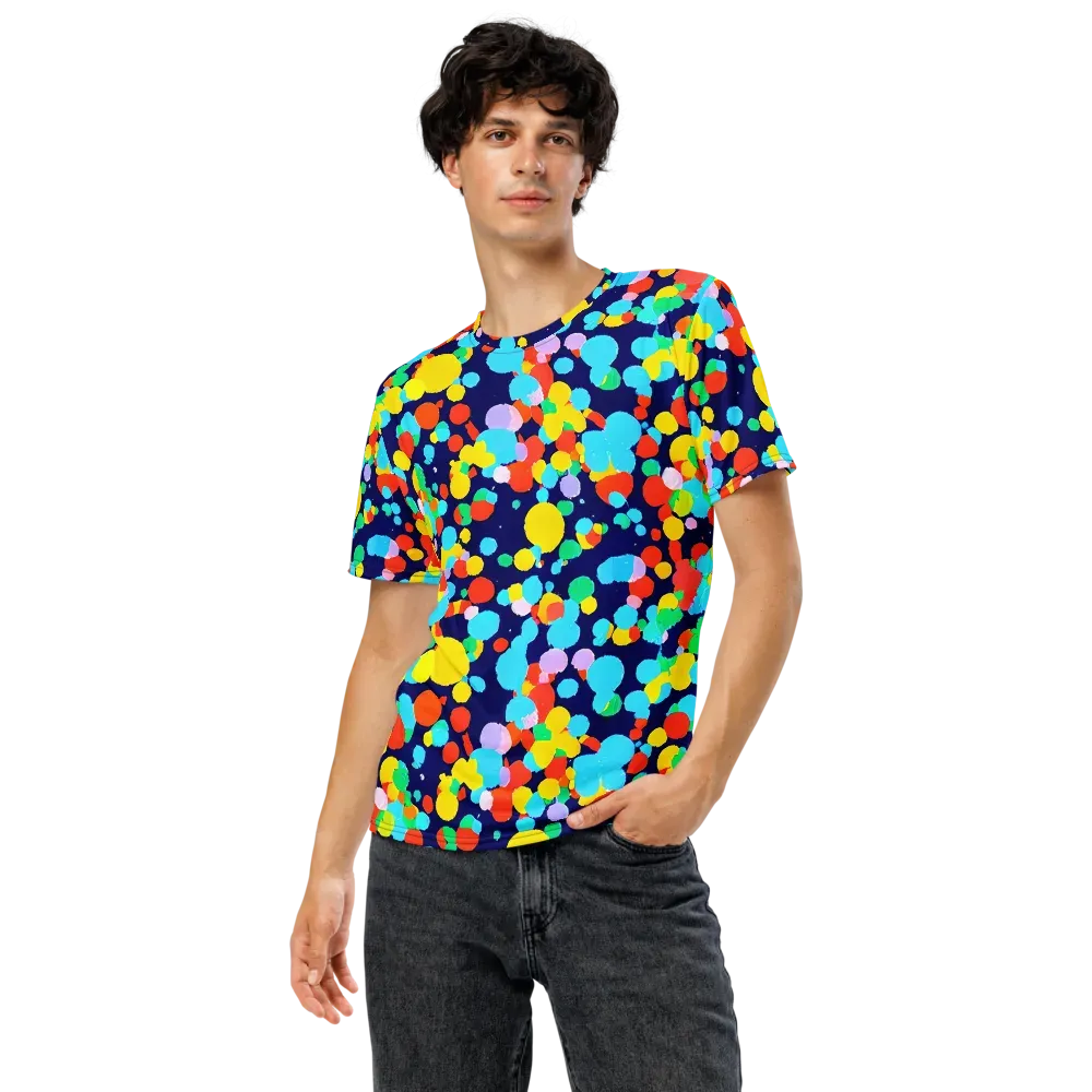 Bubble Spectrum on Men's Crew Neck T-Shirt — Front