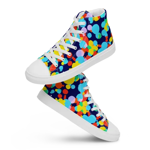 Bubble Spectrum on a Men's High Top Canvas Shoes