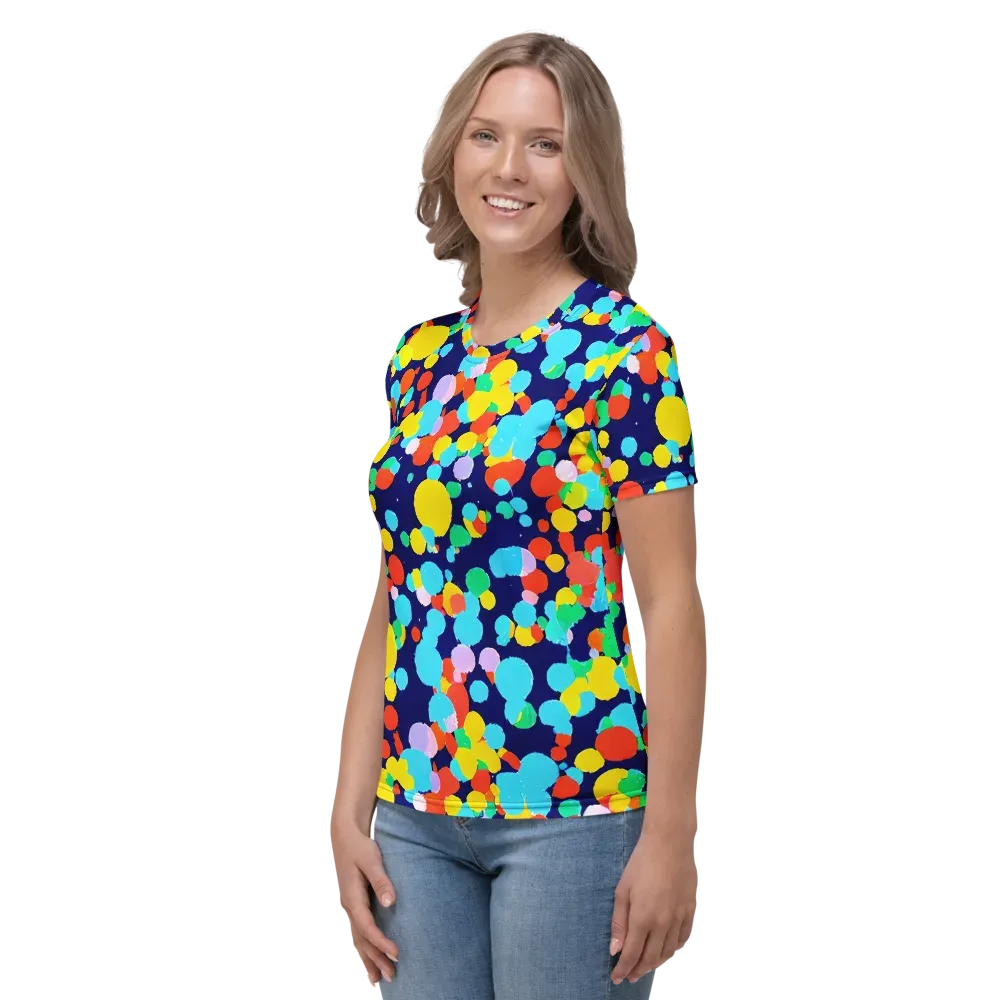 Bubble Spectrum on Women's Crew Neck T-Shirt — Left