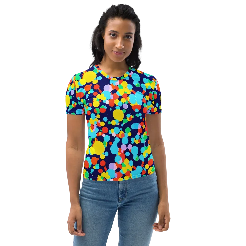 Bubble Spectrum on Women's Crew Neck T-Shirt — Front