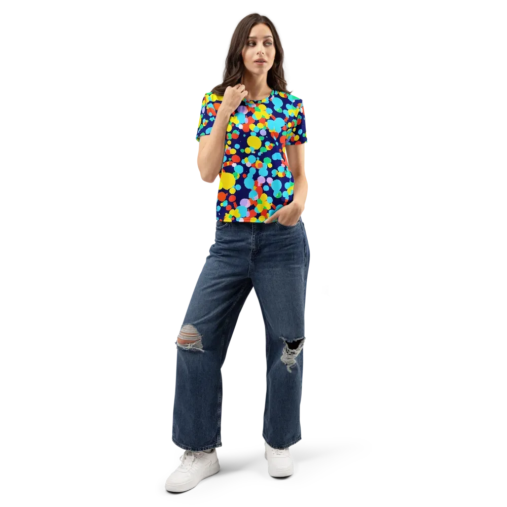 Bubble Spectrum on Women's Crew Neck T-Shirt — Front
